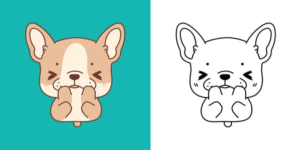 Perro kawaii imãgenes de stock de arte vectorial