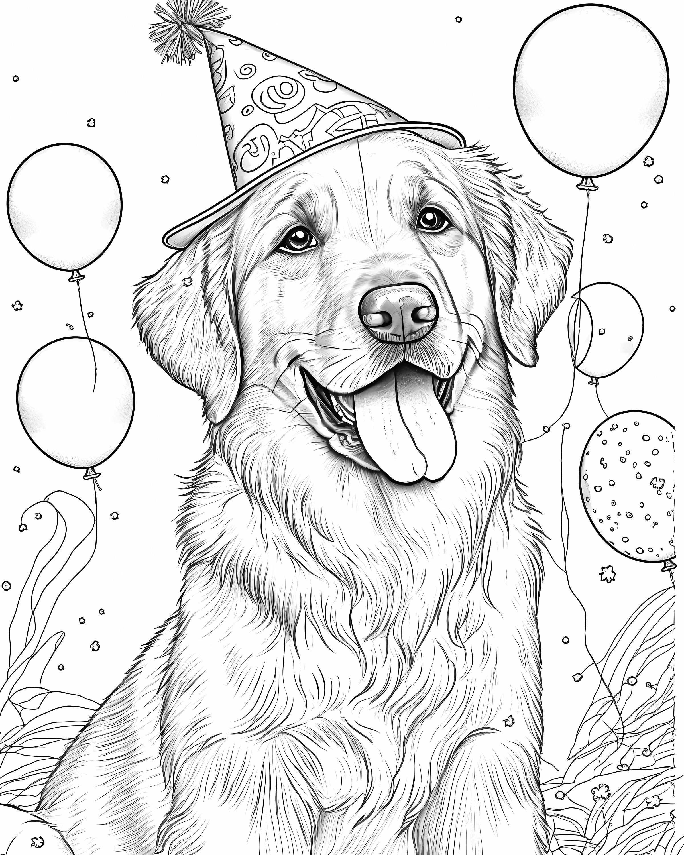 Libro para colorear golden retriever diseãos para niãos adultos y amantes de los perros pãginas para colorear alivio del estrãs libros para colorear de animales de relajaciãn