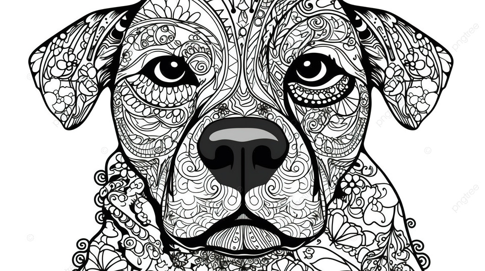 Fondo pãginas para colorear de perros adultos en blanco y negro con patron arremolinados fondo imagen de perro para colorear perro jpg imagen de fondo para dcarga gratuita