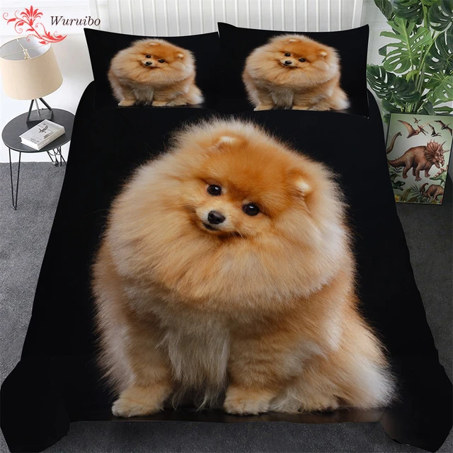 Juego de ropa de cama d para perros y mascotas juego de funda de edredãn de poliãster para pomeraniachihuahuacavalier charl spaniel queen y king