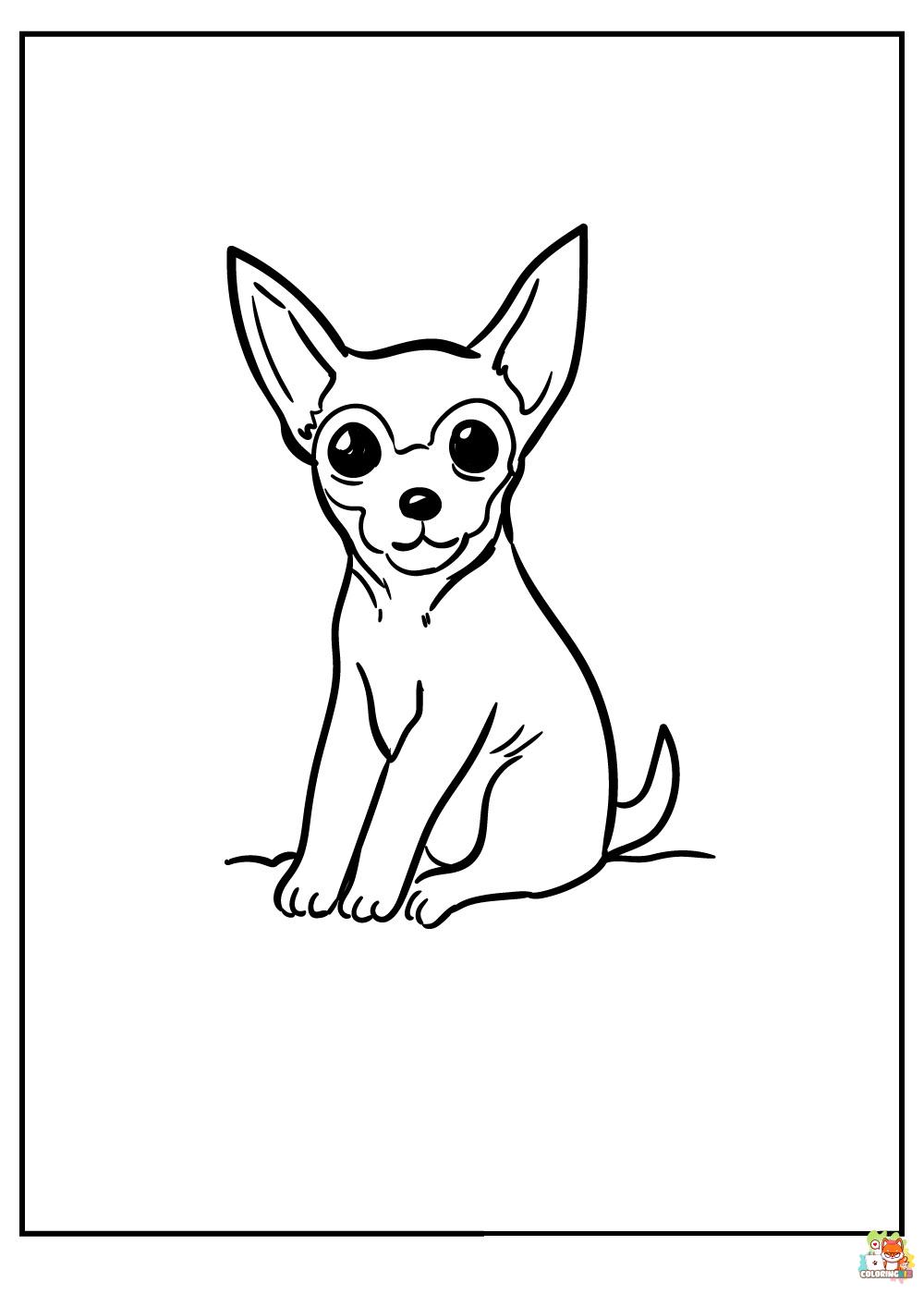 Free printable pomeranian and chihuahua coloring pages for kids