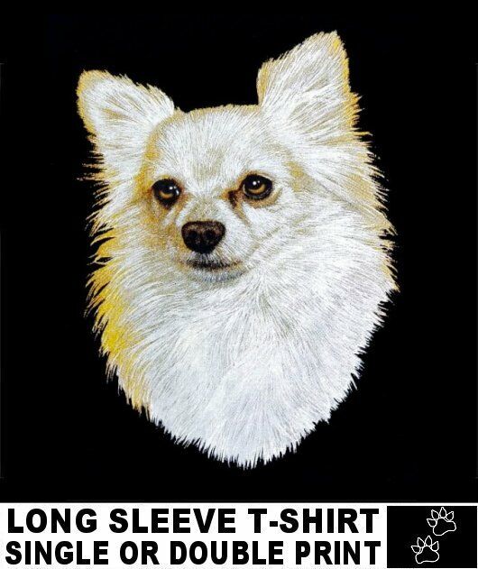 Beautiful pomeranian show dog art printed on a long sleeve t