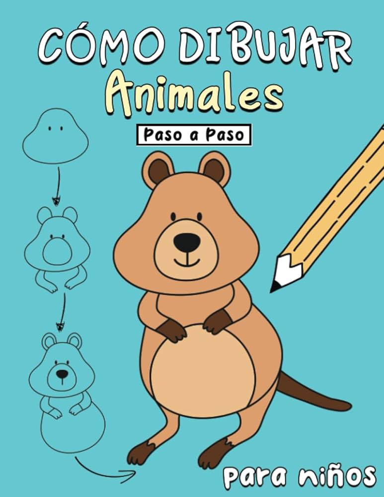 Cãmo dibujar animals para niãos aprende con el libro de tutoriales sencillos y fãciles paso a paso perro gato unicornio dinosaurio espaãol flytoox books