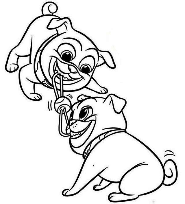 Fun puppy dog pals coloring pages for children dogs and puppies coloring pages disney coloring pages