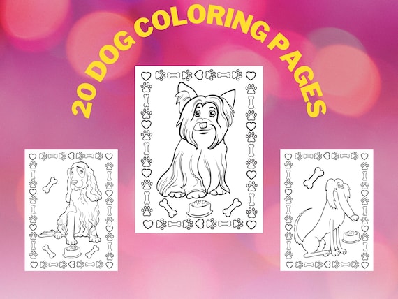 Libro para colorear de perros imãgenes de perros para imprimir en libros para colorear para niãos para niãos y niãas