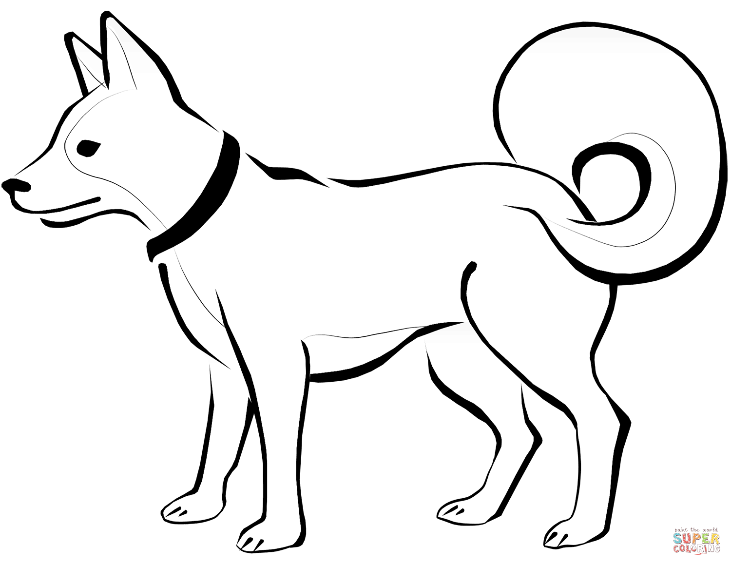Dibujo de perro esquimal para colorear dibujos para colorear imprimir gratis