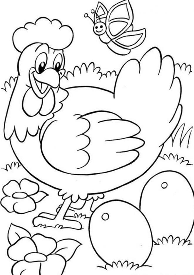 Free easy to print chicken coloring pages chicken coloring pages easter coloring pages animal coloring pages