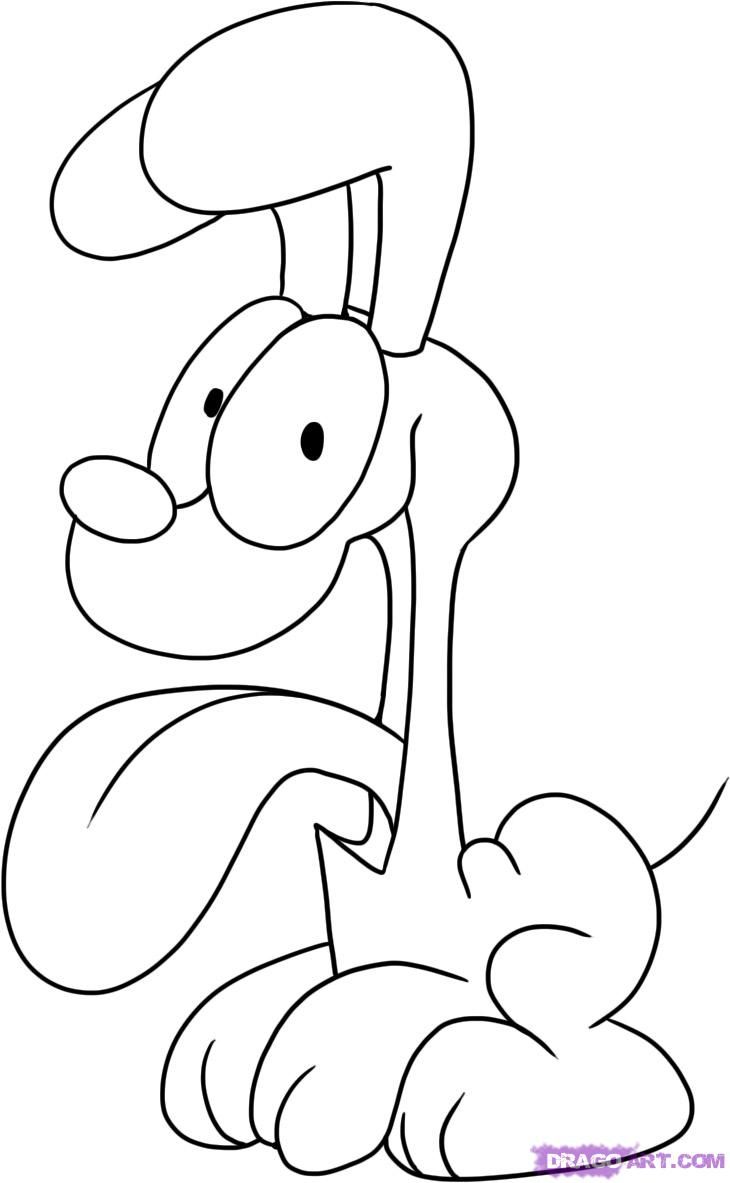 How to draw odie from gfield step by step ctoons ctoons draw ctoon chacters free onlineâ easy disney drawings easy drawings t drawings for kids