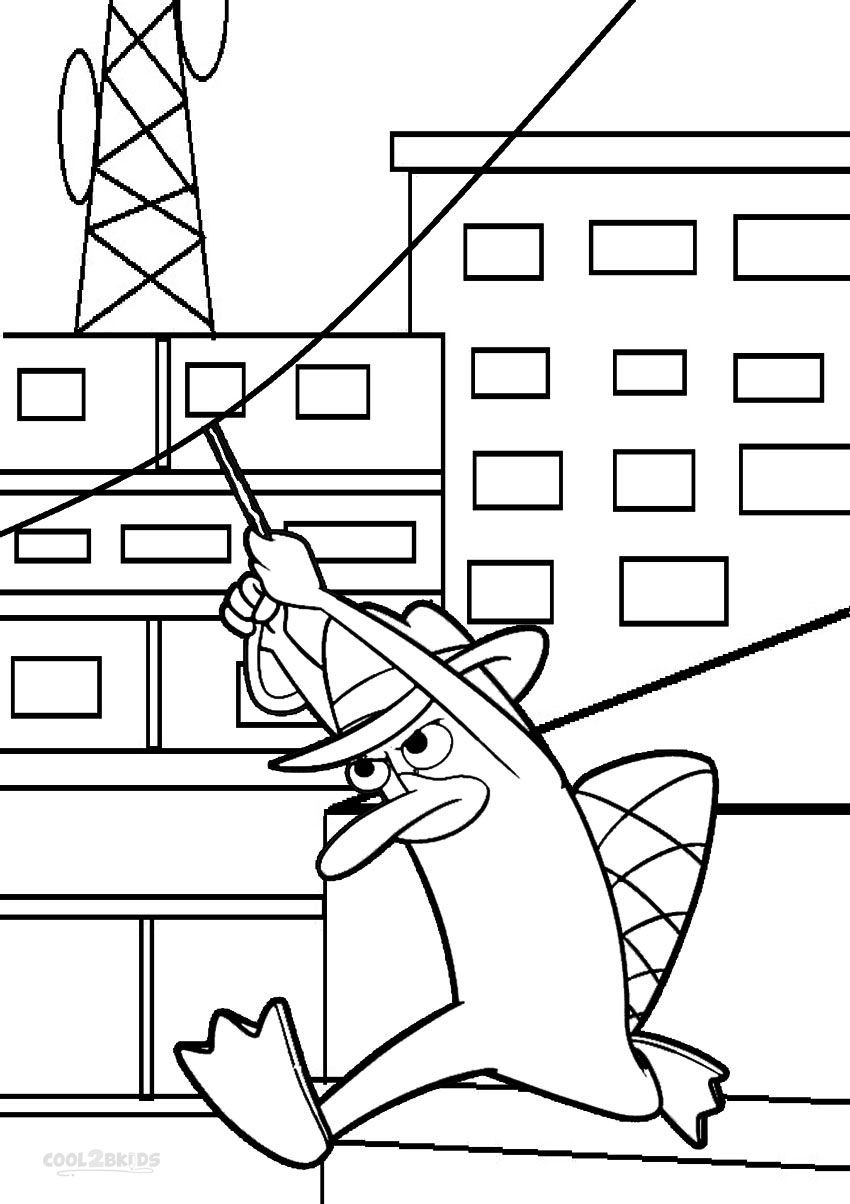 Printable perry the platypus coloring pages for kids coolbkids perry the platypus coloring pages coloring pages for kids