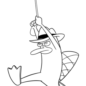 Perry the platypus coloring pages printable for free download