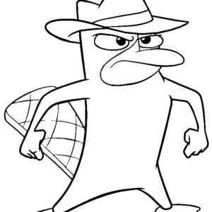 Perry the platypus coloring pages printable for free download