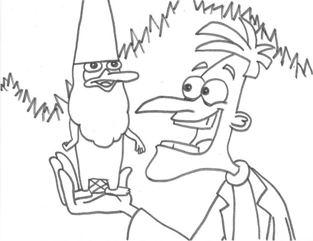 Phineas and ferb coloring pages imagine