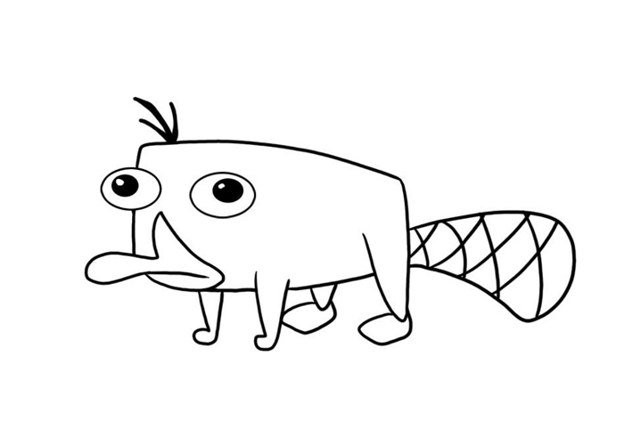 Perry the platypus coloring page