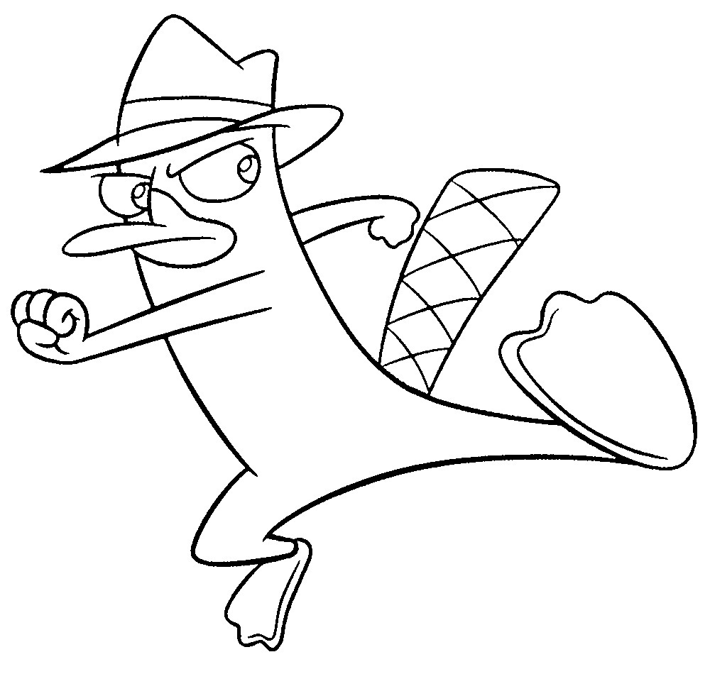 The color pages for kids coloring time perry the platypus coloring pages phineas and ferb