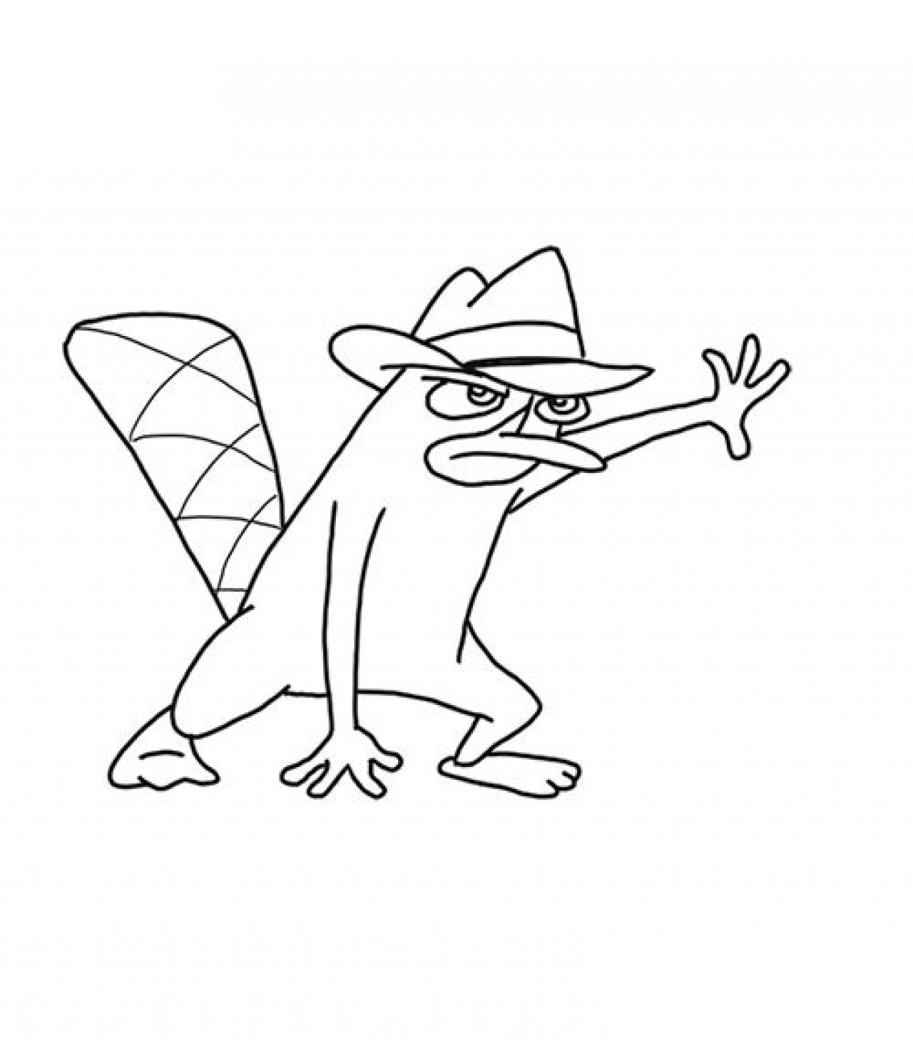 Printable perry the platypus coloring pages