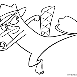 Perry the platypus coloring pages printable for free download