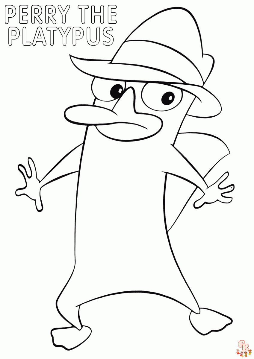 Find the best perry the platypus coloring pages at