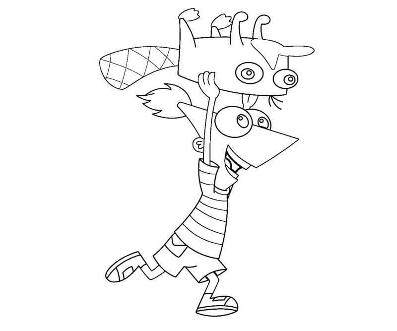 Phineas and perry coloring page