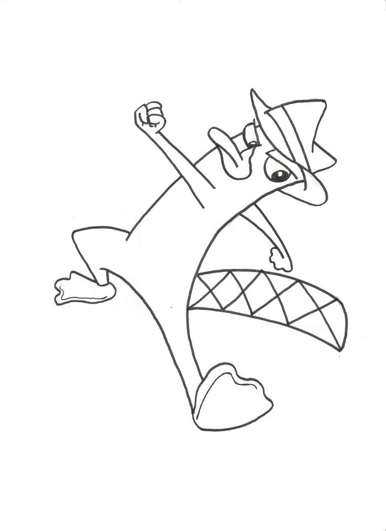 Printable perry the platypus coloring pages