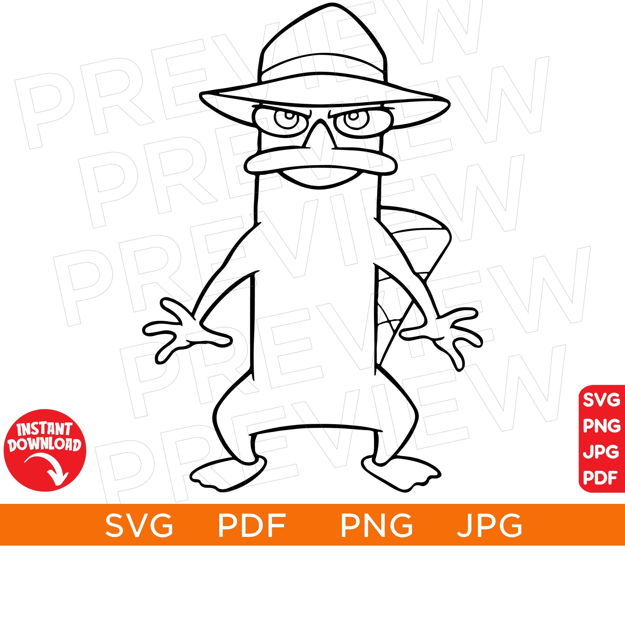 Perry the platypus svg phineas and ferb svg disneyland ears