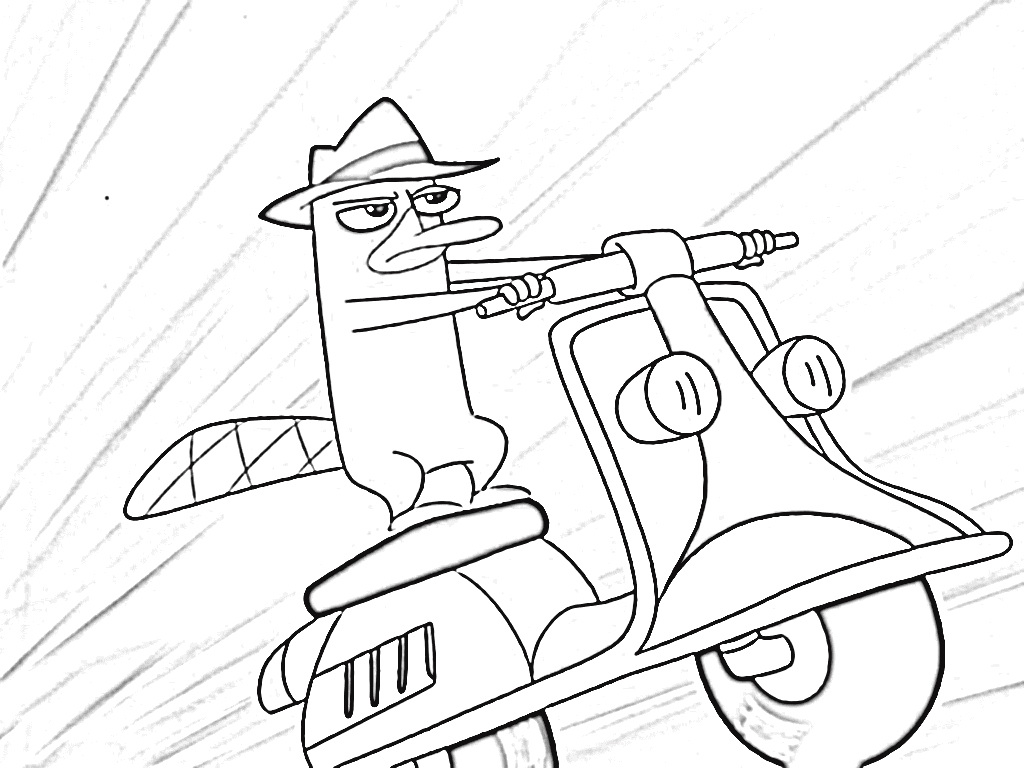 Free printable perry the platypus coloring pages for kids