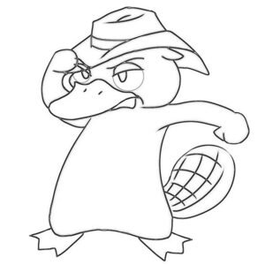 Perry the platypus coloring pages printable for free download