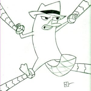 Perry the platypus coloring pages printable for free download