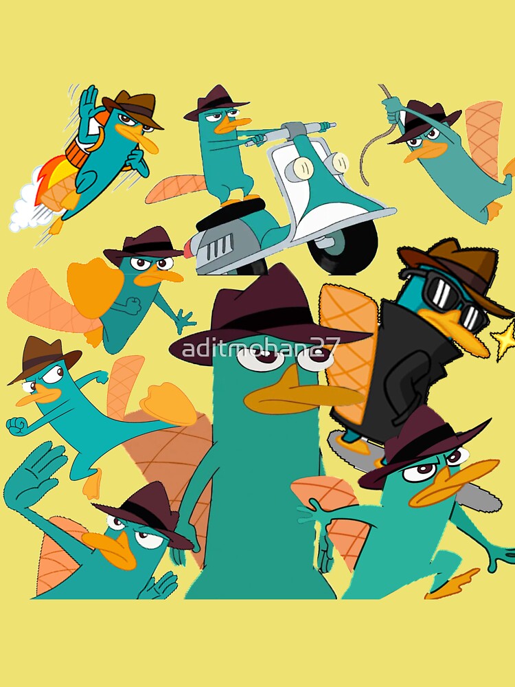 Perry the platypus phineas and ferb collage design baby one