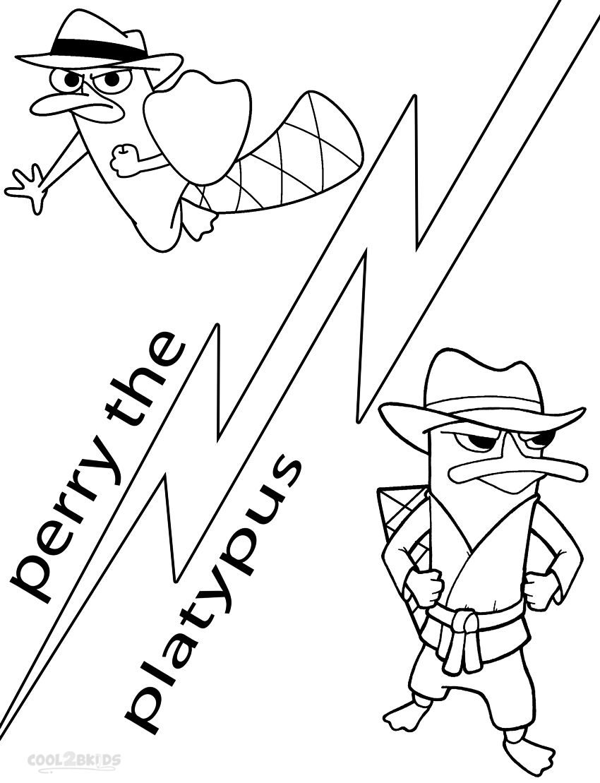 Printable perry the platypus coloring pages for kids coolbkids perry the platypus coloring pages coloring pages for kids