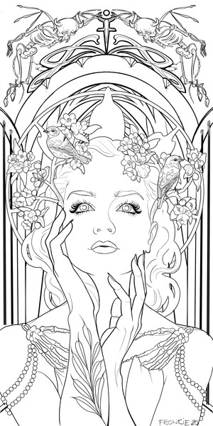 Coloring pages art lheureux tattoos llc