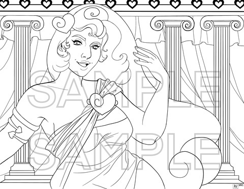 Persephone coloring page