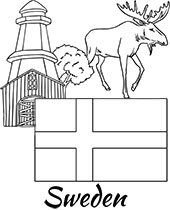 Iran flag coloring page