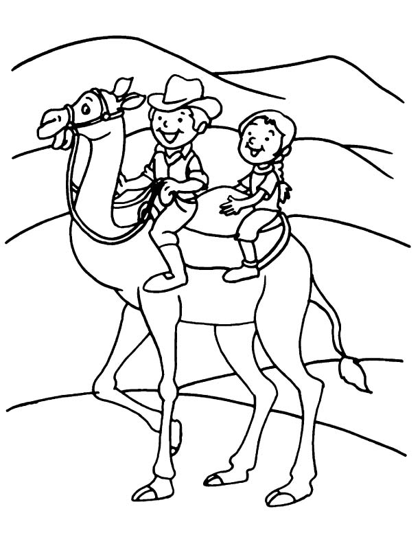 Camel riding coloring page download free camel riding coloring page for kids best coloring pages