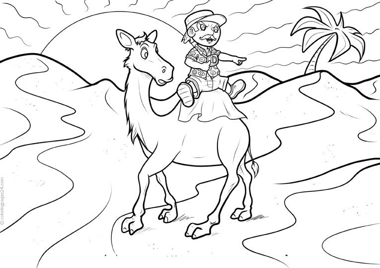 Camels coloring pages