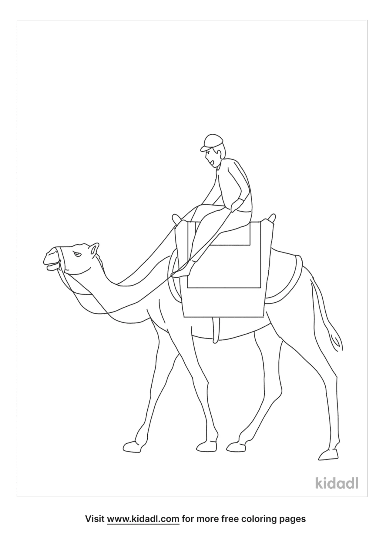 Free riding on camel coloring page coloring page printables