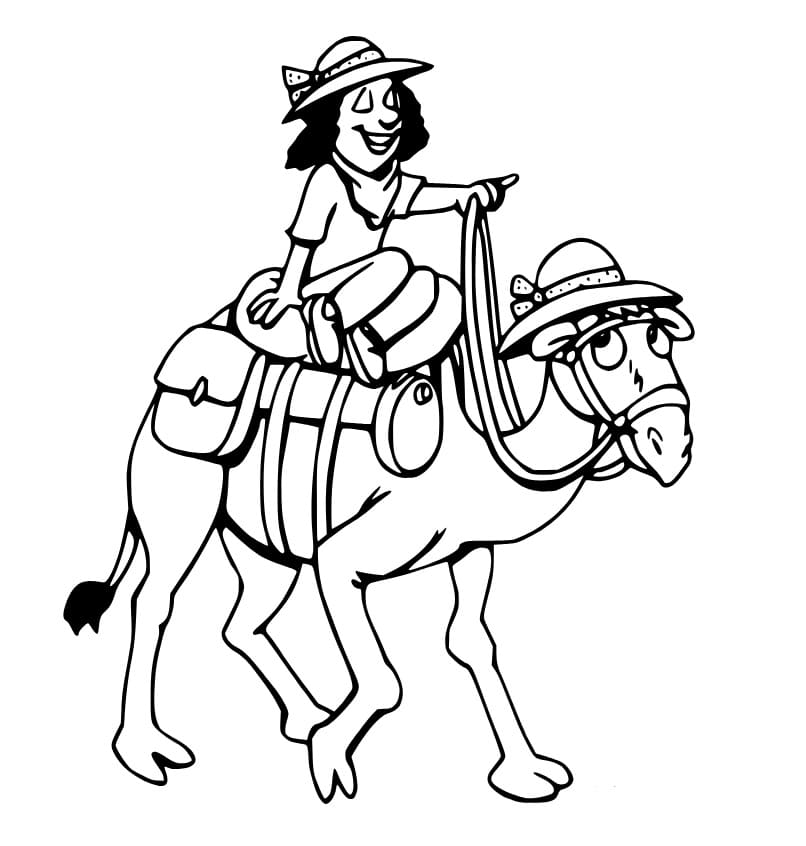 Camel coloring pages