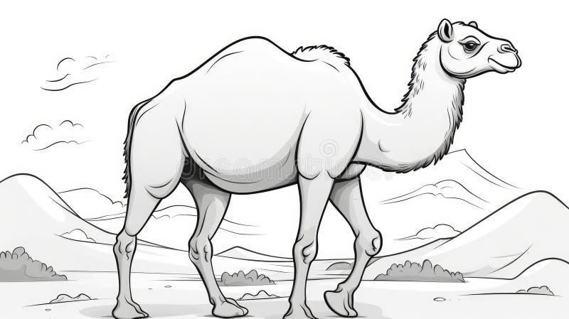 Coloring pages camel stock illustrations â coloring pages camel stock illustrations vectors clipart