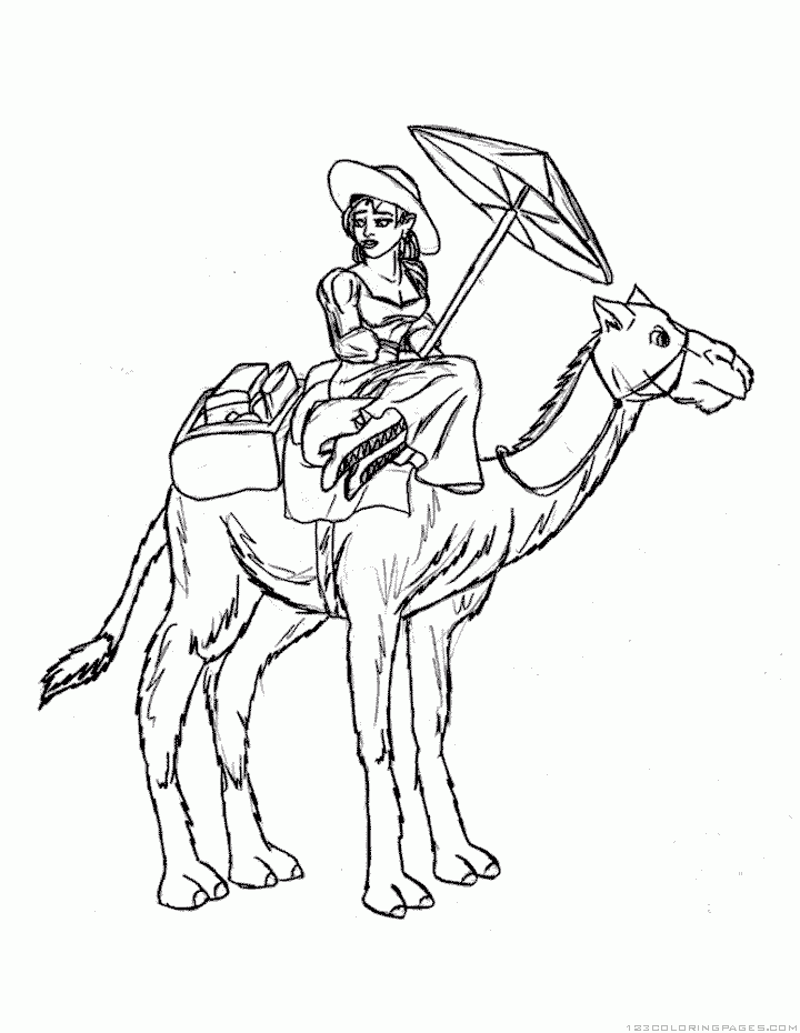 Camel coloring pages