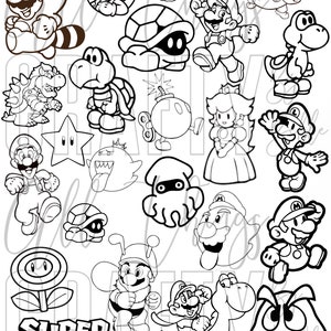 Super mario coloring pages