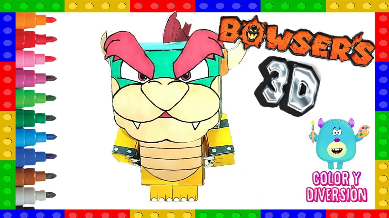 O crear a bowser en d creo mis personajes favoritos con color y diversiãn