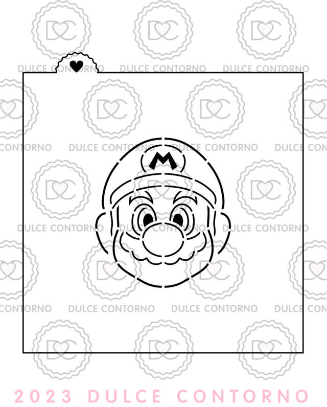 Stencil pyoc cara mario bros