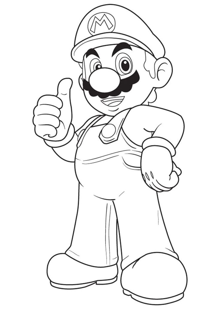 Dibujos mario bros para colorear