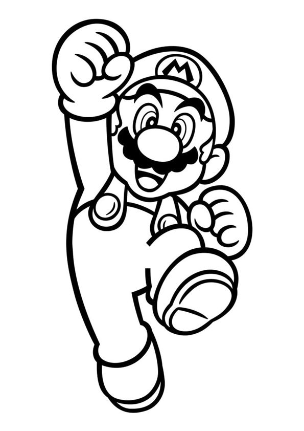 Dibujo para colorear super mario bros mario para colorear mario bros para colorear dibujos de mario