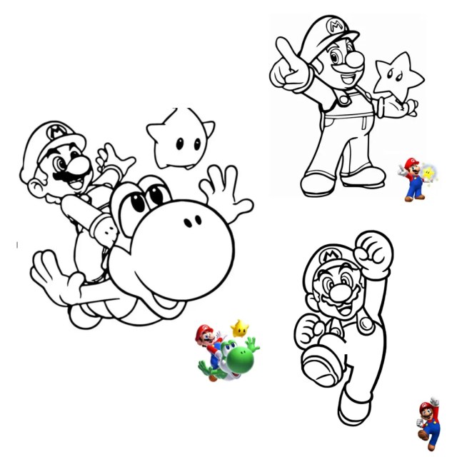 Dibujos para colorear de mario bros