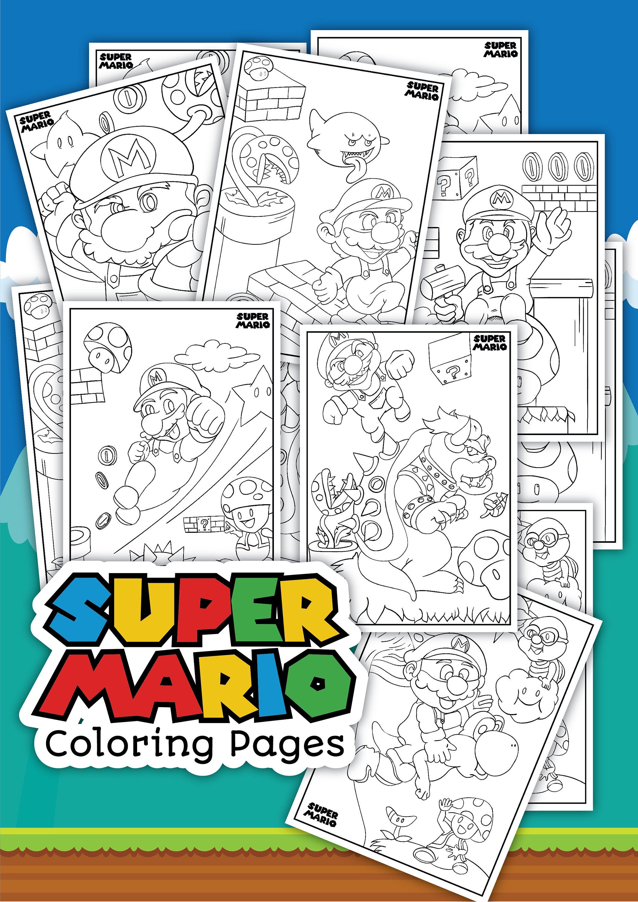 Dibujos para colorear de super mario bros