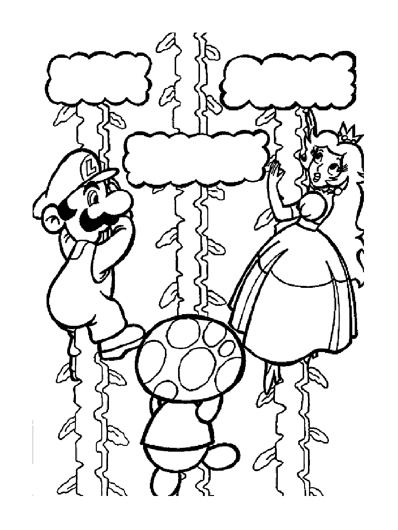 Mario bros para colorear