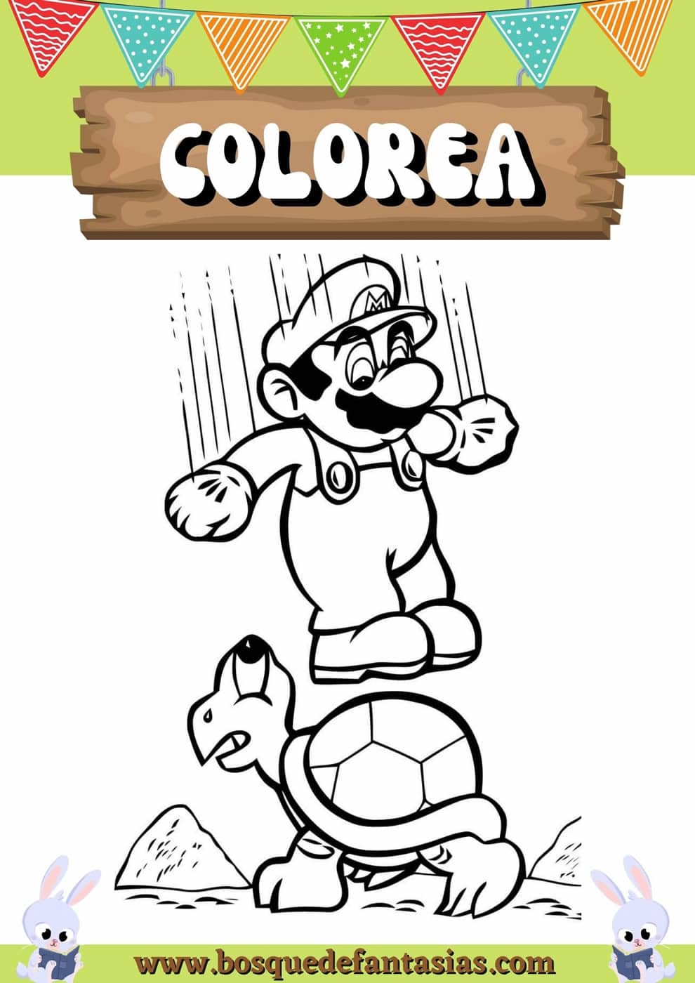 Dibujos de mario bros para niãos para colorear e imprimir