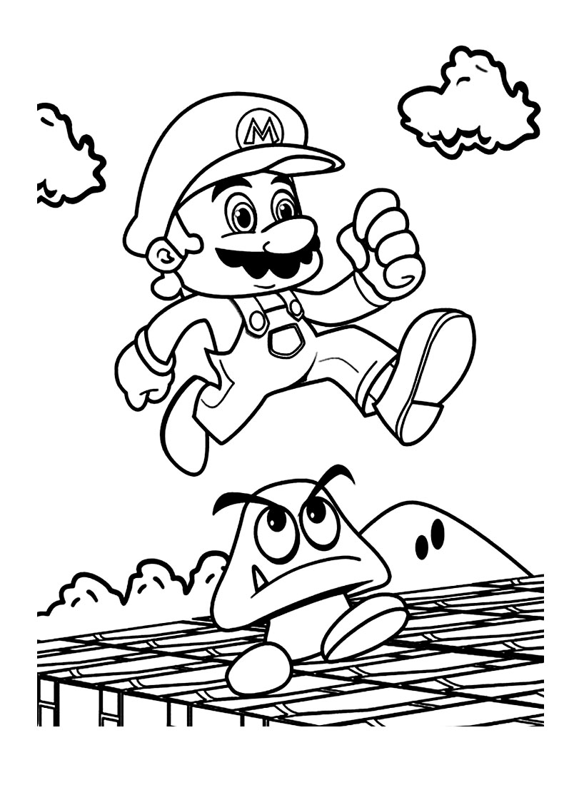 Dibujos para colorear de mario bros gratis