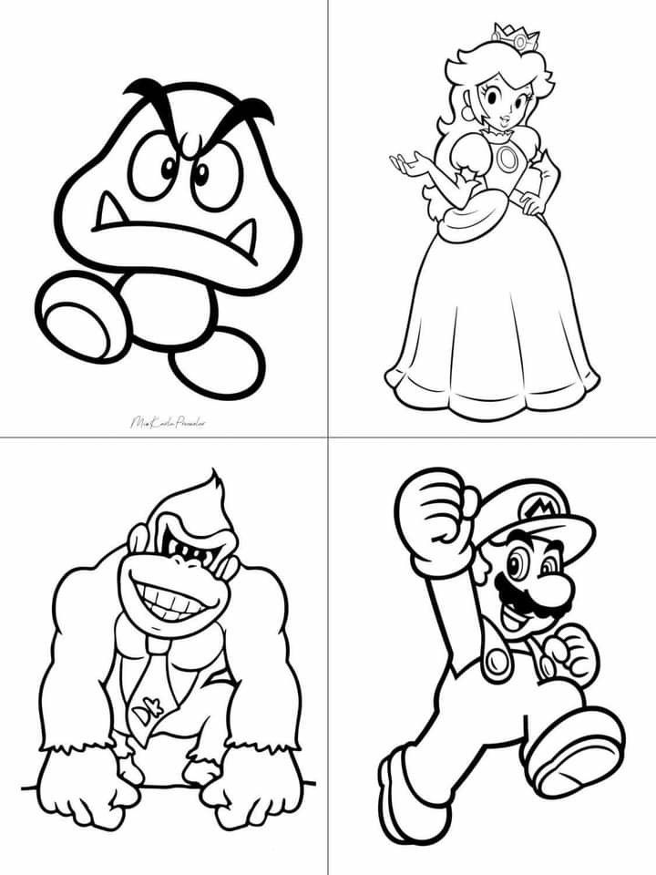 Pin de romina avila en mario bross mario para colorear mario bros para colorear pegatinas bonitas