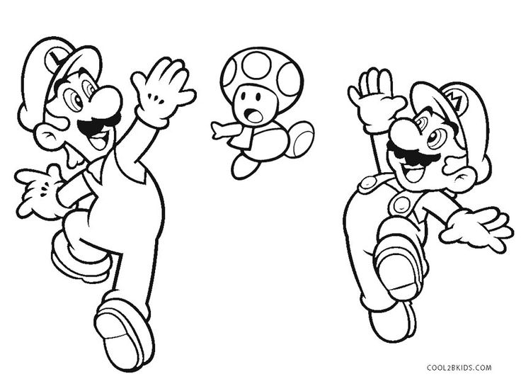 Dibujos de super mario bros para colorear